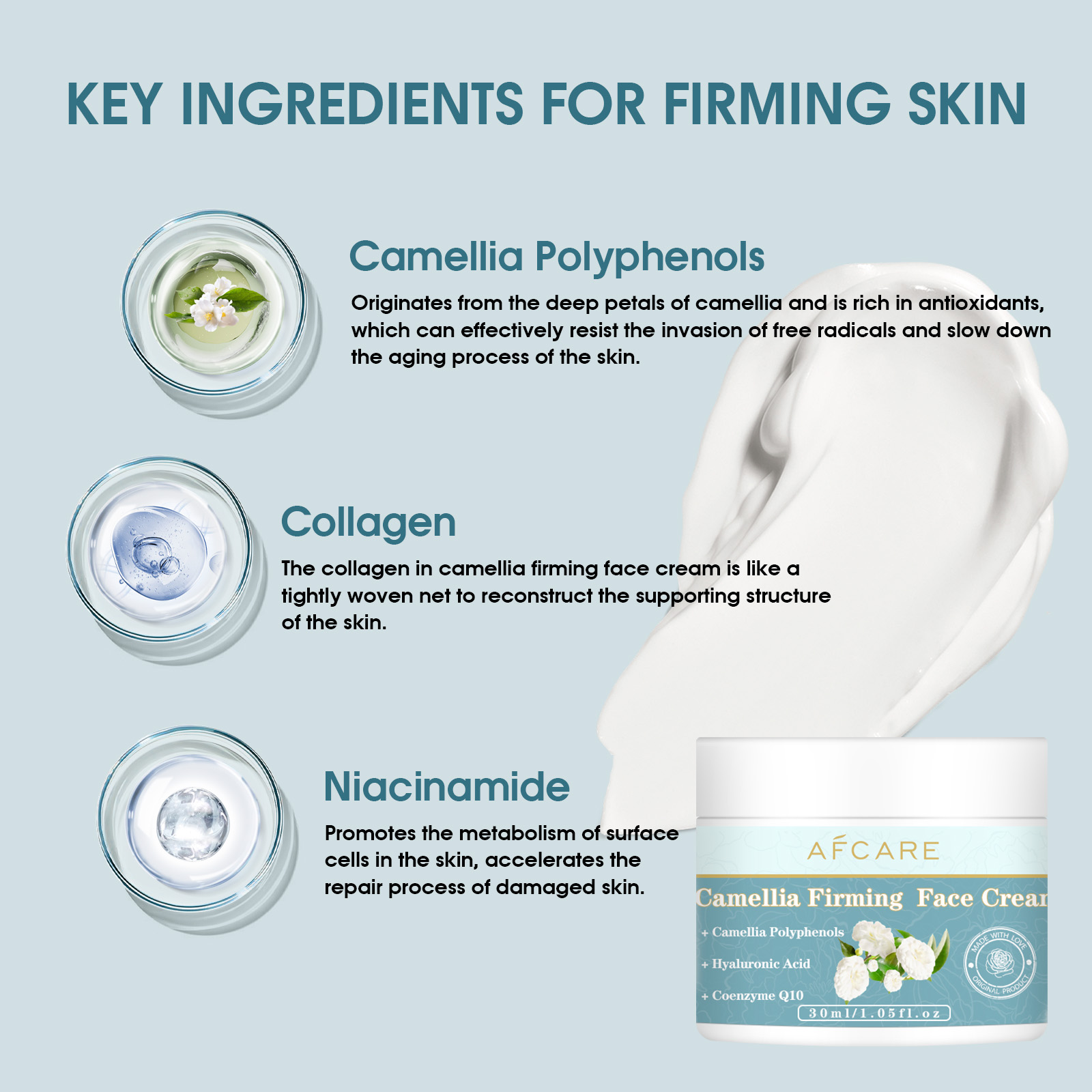 Kamelya Sıkılaştırıcı Yüz Krem - Coenzyme Q10 Cream incelemesi ve fiyatı