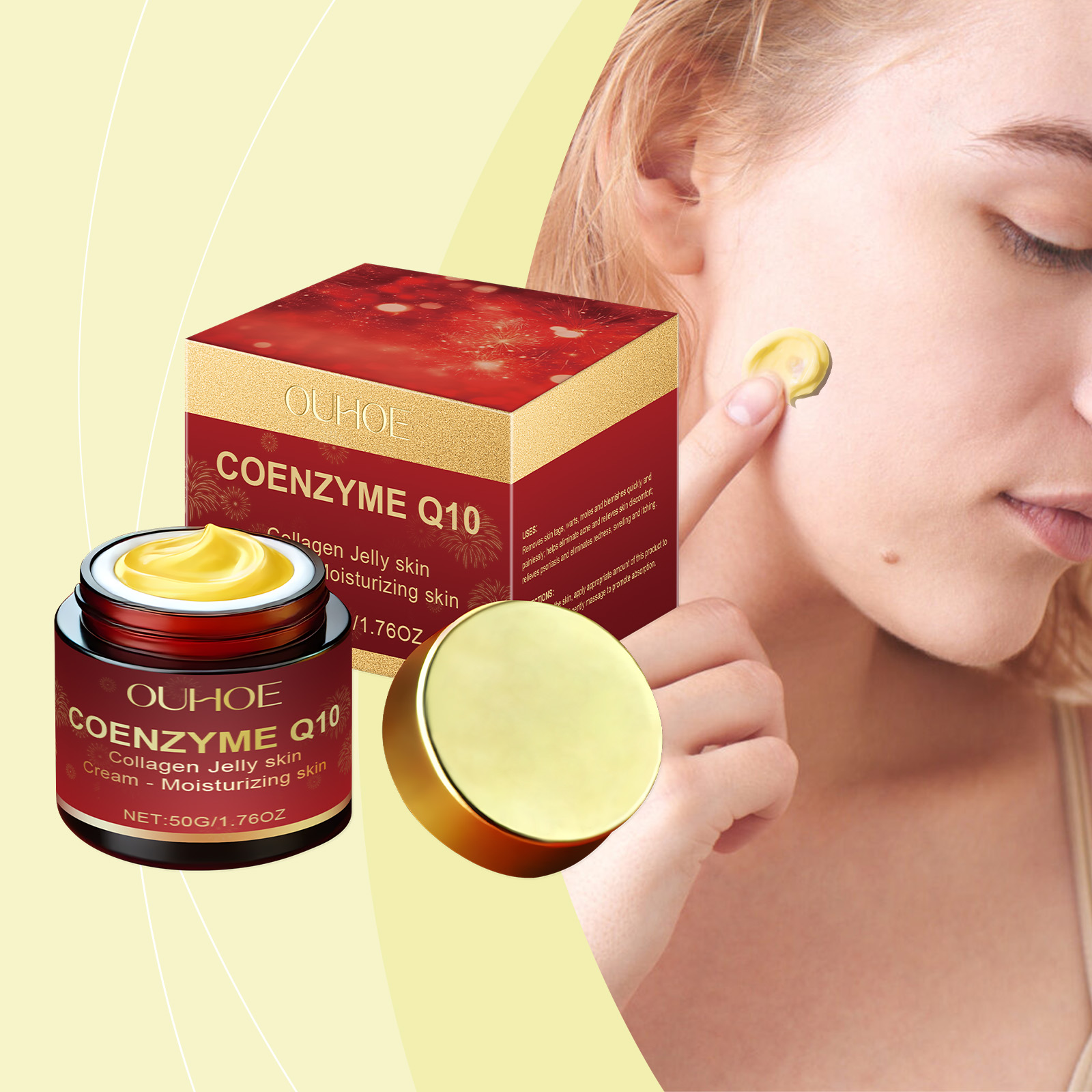 OUHOE Koenzim Q10 Kolajen Onar - Coenzyme Q10 Cream incelemesi ve fiyatı
